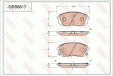 Brake Pad Set, Disc Brake GDB8317DT - TRW