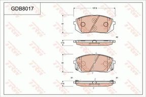 Brake Pad Set, Disc Brake GDB8317DT - TRW