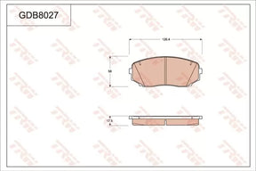Brake Pad Set, Disc Brake GDB8027DT - TRW