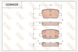 Brake Pad Set, Disc Brake GDB8028DT - TRW