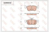Brake Pad Set, Disc Brake GDB8302DT - TRW