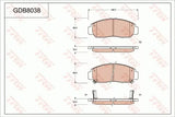 Brake Pad Set, Disc Brake GDB8538DT - TRW