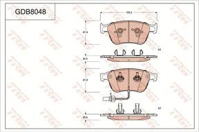 Brake Pad Set, Disc Brake GDB8048 - TRW