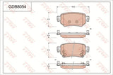 Brake Pad Set, Disc Brake GDB8054DT - TRW