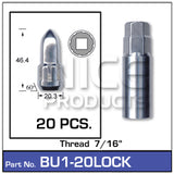 BULLET Lock (20) Nuts BU1-20LOCK - Nice Products | Universal Auto Spares