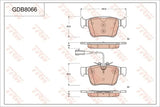 Brake Pad Set, Disc Brake GDB8076 - TRW - Brake Pads - TRW