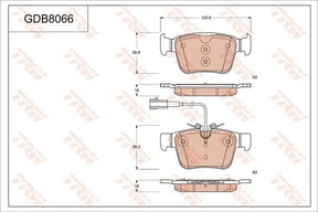 Brake Pad Set, Disc Brake GDB8076 - TRW