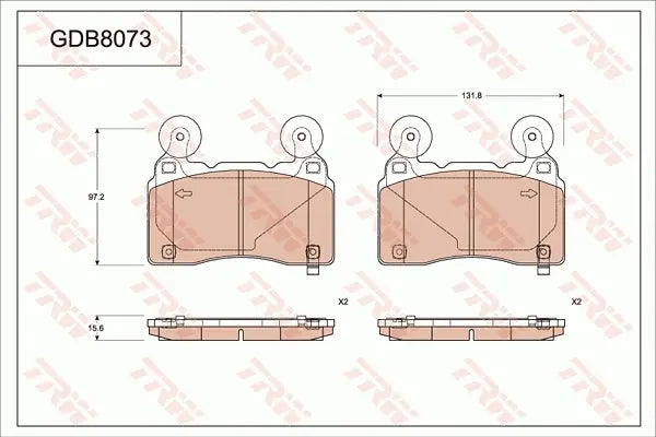 Brake Pad Set, Disc Brake GDB8073 - TRW