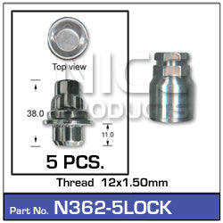 Lock Nuts (set of 5) N362-5LOCK - Nice Products | Universal Auto Spares