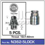 Lock Nuts (set of 5) N362-5LOCK - Nice Products | Universal Auto Spares