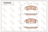 Brake Pad Set, Disc Brake GDB8082DT - TRW