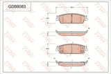 Brake Pad Set, Disc Brake GDB8083DT - TRW