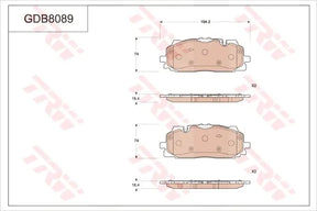 Brake Pad Set, Disc Brake GDB8089 - TRW