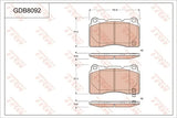 Brake Pad Set, Disc Brake GDB8092DT - TRW