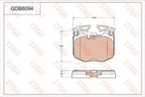 Brake Pad Set, Disc Brake GDB8094 - TRW - Brake Pads - TRW