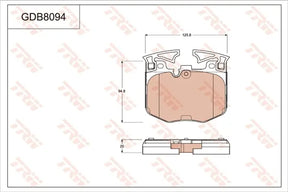 Brake Pad Set, Disc Brake GDB8094 - TRW