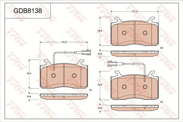 Brake Pad Set, Disc Brake GDB8138 - TRW