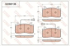 Brake Pad Set, Disc Brake GDB8138 - TRW