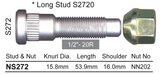 Stud & Nut NS272 - Nice Products | Universal Auto Spares