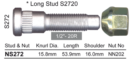 Stud & Nut NS272 - Nice Products | Universal Auto Spares