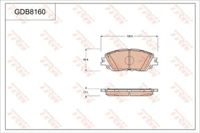 Brake Pad Set, Disc Brake GDB816 - TRW