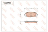 Brake Pad Set, Disc Brake GDB8160DT - TRW