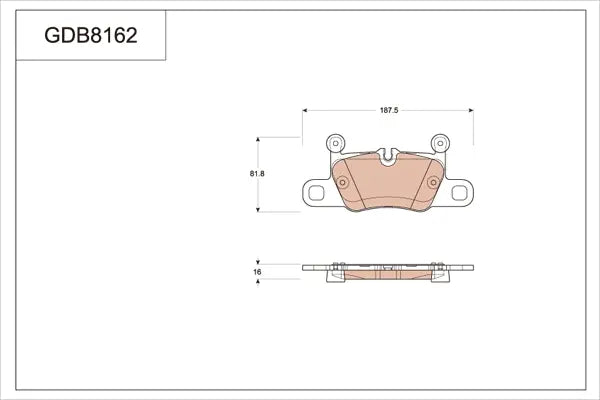 Brake Pad Set, Disc Brake GDB8162 - TRW