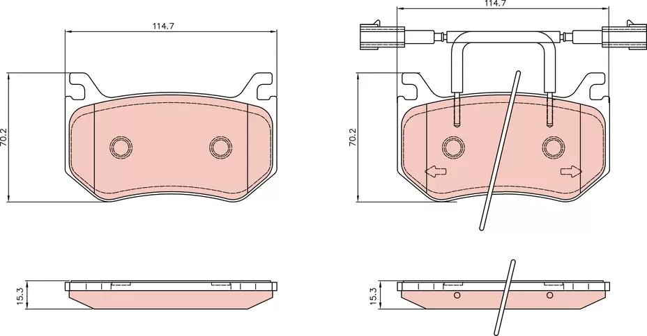 Brake Pad Set, Disc Brake GDB8164 - TRW