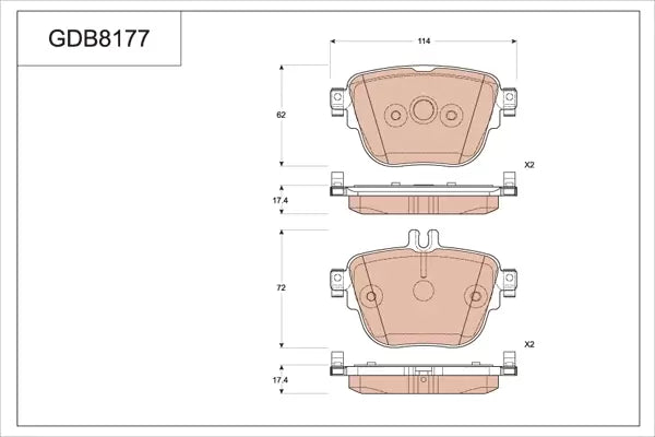 Brake Pad Set, Disc Brake GDB817 - TRW