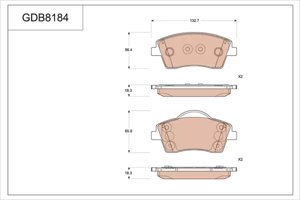 Brake Pad Set, Disc Brake GDB818 - TRW