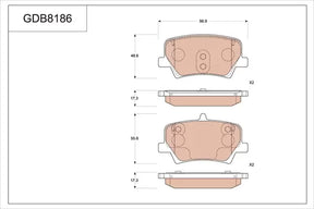 Brake Pad Set, Disc Brake GDB8186 - TRW