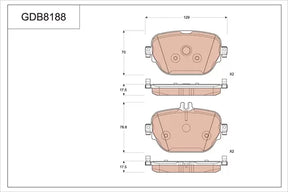 Brake Pad Set, Disc Brake GDB8188 - TRW
