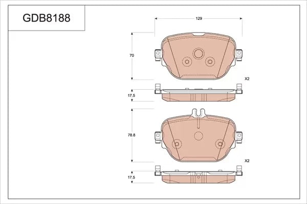 Brake Pad Set, Disc Brake GDB8188 - TRW