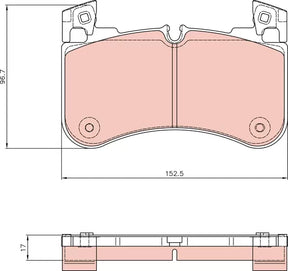 Brake Pad Set, Disc Brake GDB8251 - TRW