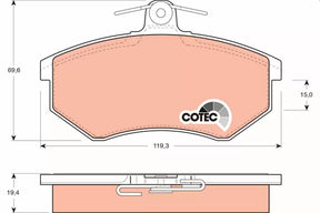Brake Pad Set, Disc Brake GDB826 - TRW