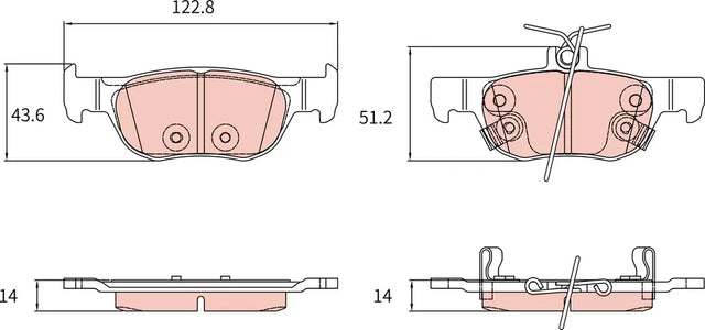 Brake Pad Set, Disc Brake GDB8311 - TRW