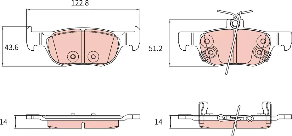 Brake Pad Set, Disc Brake GDB8314DT - TRW