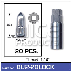 BULLET Lock (20) Nuts BU2-20LOCK - Nice Products | Universal Auto Spares