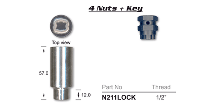 Lock Nuts (set of 4) N211LOCK - Nice Products | Universal Auto Spares