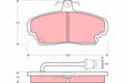 Brake Pad Set, Disc Brake GDB851 - TRW