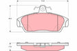 Brake Pad Set, Disc Brake GDB859 - TRW