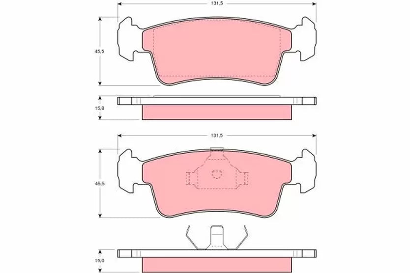 Brake Pad Set, Disc Brake GDB867 - TRW