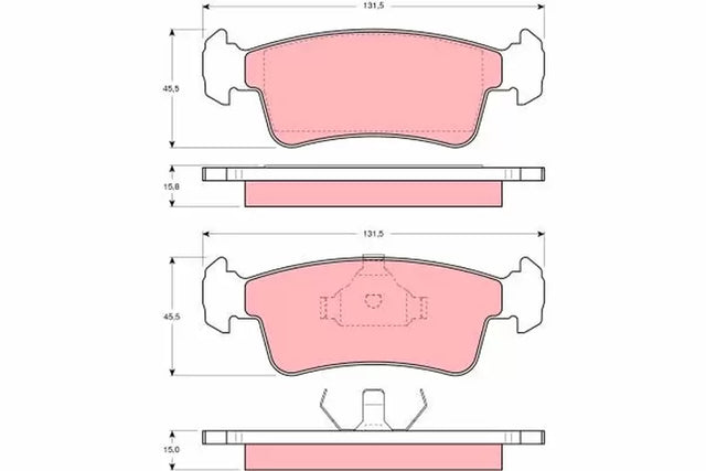 Brake Pad Set, Disc Brake GDB867 - TRW