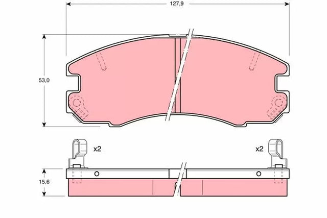 Brake Pad Set, Disc Brake GDB868 - TRW
