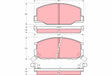 Brake Pad Set, Disc Brake GDB869 - TRW