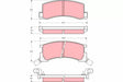 Brake Pad Set, Disc Brake GDB871 - TRW