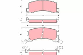 Brake Pad Set, Disc Brake GDB871 - TRW