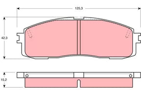Brake Pad Set, Disc Brake GDB872DT - TRW