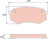 Brake Pad Set, Disc Brake GDB875 - TRW