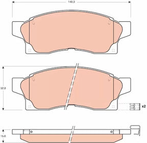 Brake Pad Set, Disc Brake GDB877 - TRW